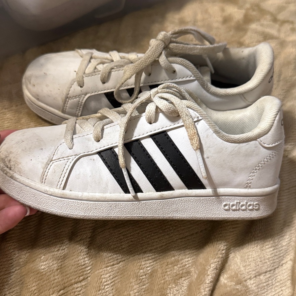 Adidas Classic White and Black Sneakers